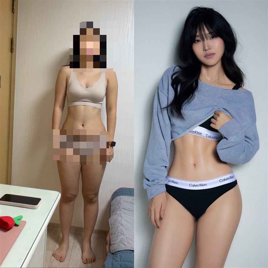 바디프로필 준비 몸 변화 비교